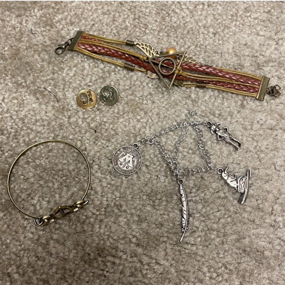 Bundle 4 Harry Potter Bracelet Earrings Jewelry Set EUC